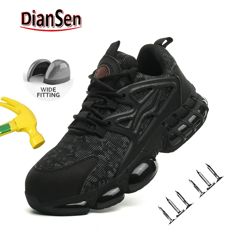 

Men Soft Safety Shoes Puncture-Proof Work Sneakers Lightweight Work Shoes Steel Toe Shoes Safety Boots Indestructible Shoes