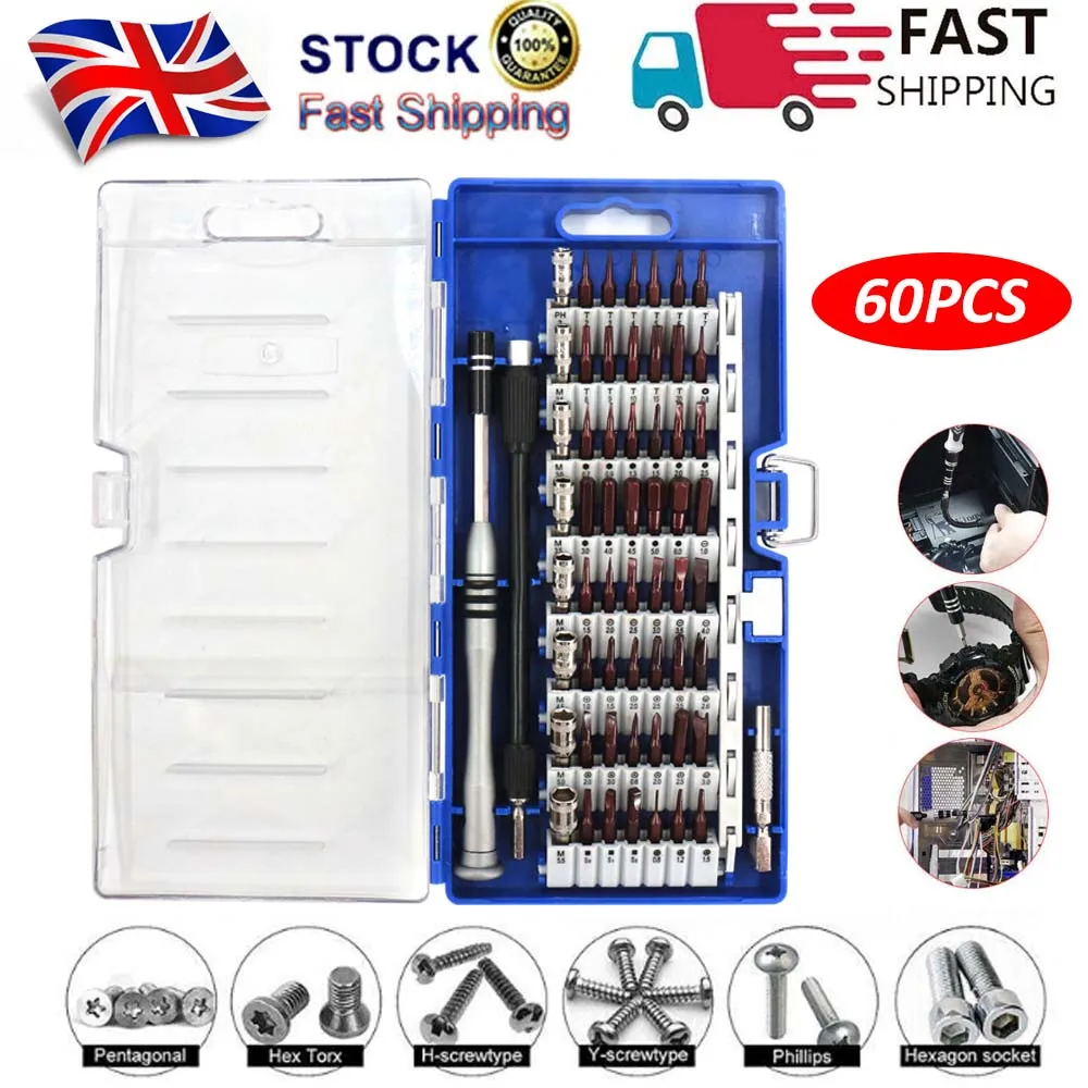 60 in1 Magnetic Precision Screwdriver Set 56 Bits Phone PC Watch Repair Tool Kit