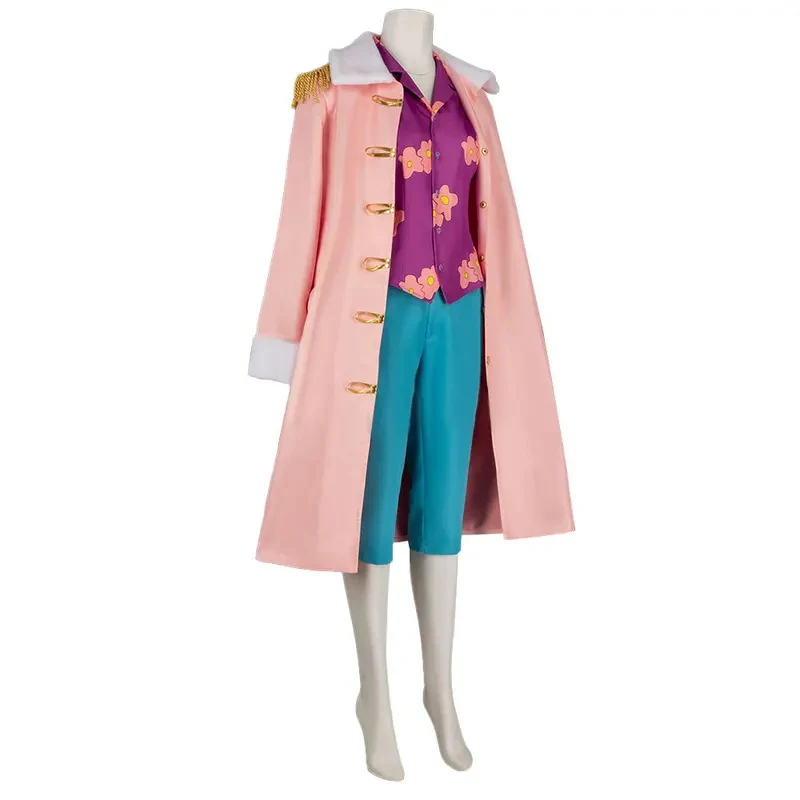 Tashigi Cosplay Costumes Pink Navy Uniform One Anime Piece Role Play Outfit Halloween Carnival Dressing For Womene;5'b\7/m' - view 3