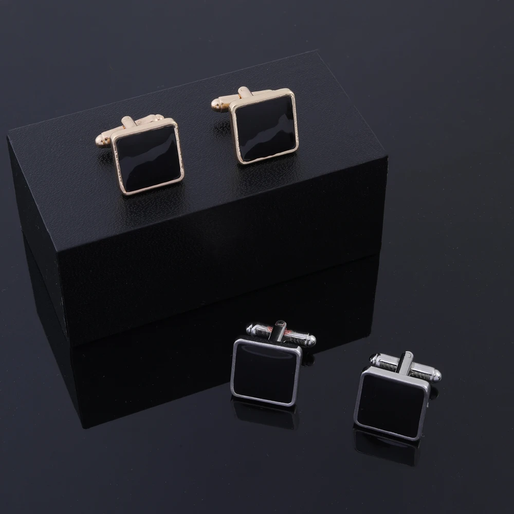 2 Pcs Wholesale Mens Carbon Fiber Cufflinks Black Darkness Cuff Links Tuxedo Shirts Blouse Jewelry Accessories