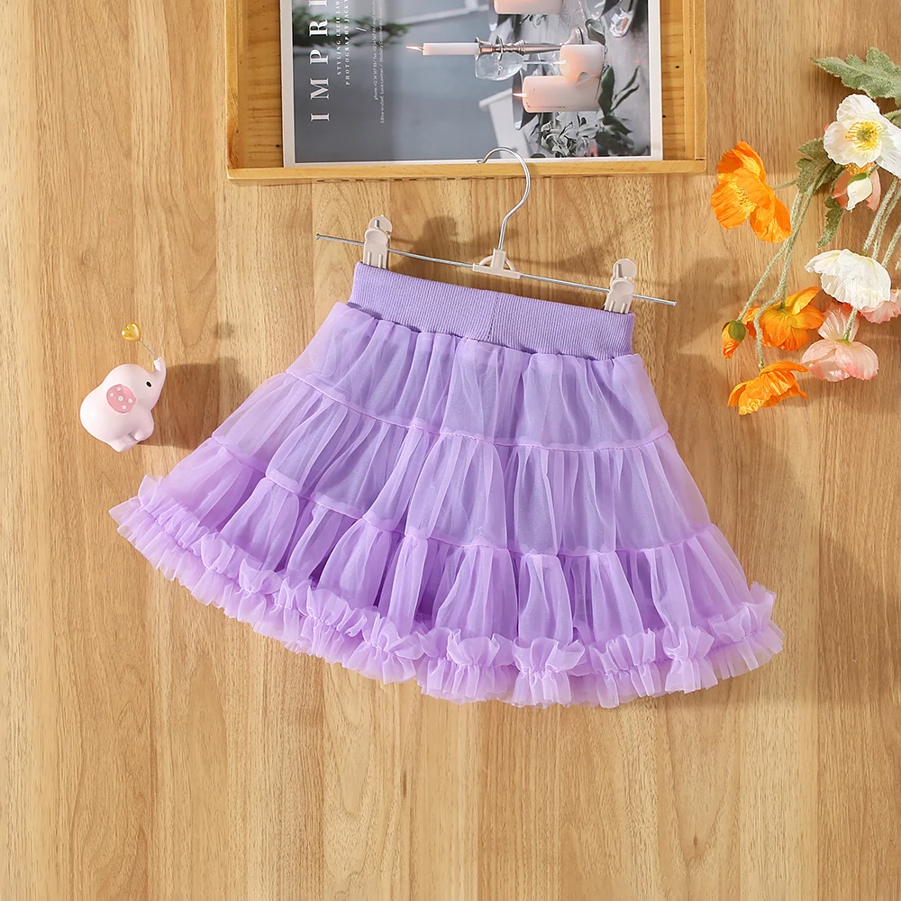 HOT Girls Tulle Skirt Baby Girl Clothes Tutu Pettiskirt Skirt Fashion Girl Clothes Princess Skirts Skirt for Girls Clothing