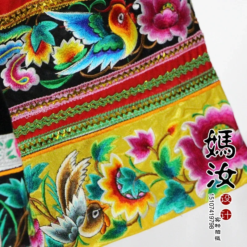 Hmong Wedding Dress Embroidered Pleated Skirt Miao Ethnic Style Attire Clothes for Women Red Miao Hat Costumes Hmong Clothes