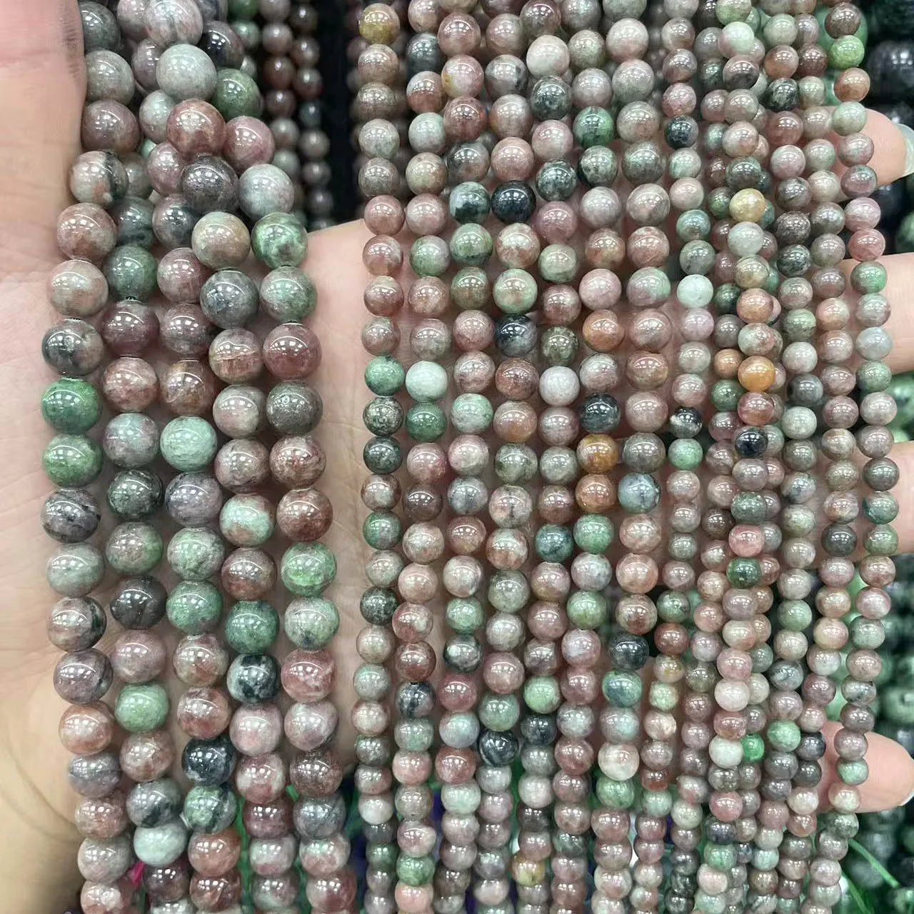 4-10Mm Natural Watermelon Garnet Round Beads Loose Beads Work in Progress Handmade DIY Bracelet Necklace Jewelry Accessories
