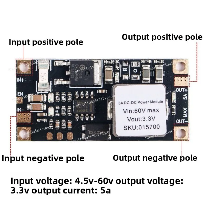 DCDC Step Down Power Module 5A High Power 60V 48V to 5V 12V 24V Converter Car Model Aircraft Power Supply Accessory