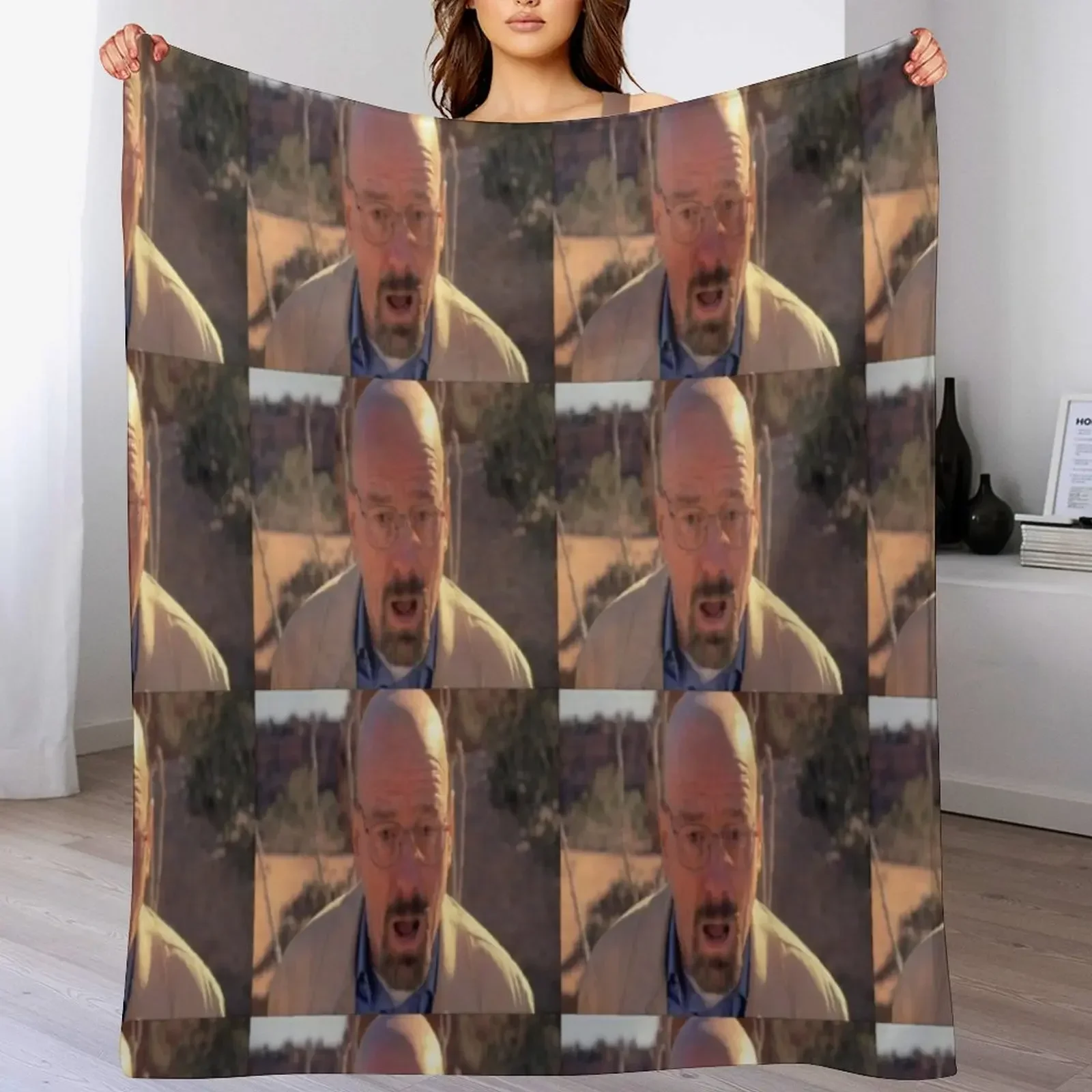 Walter White Shocked Throw Blanket Blankets Sofas Of Decoration Bed covers Soft Plush Plaid Travel Blankets