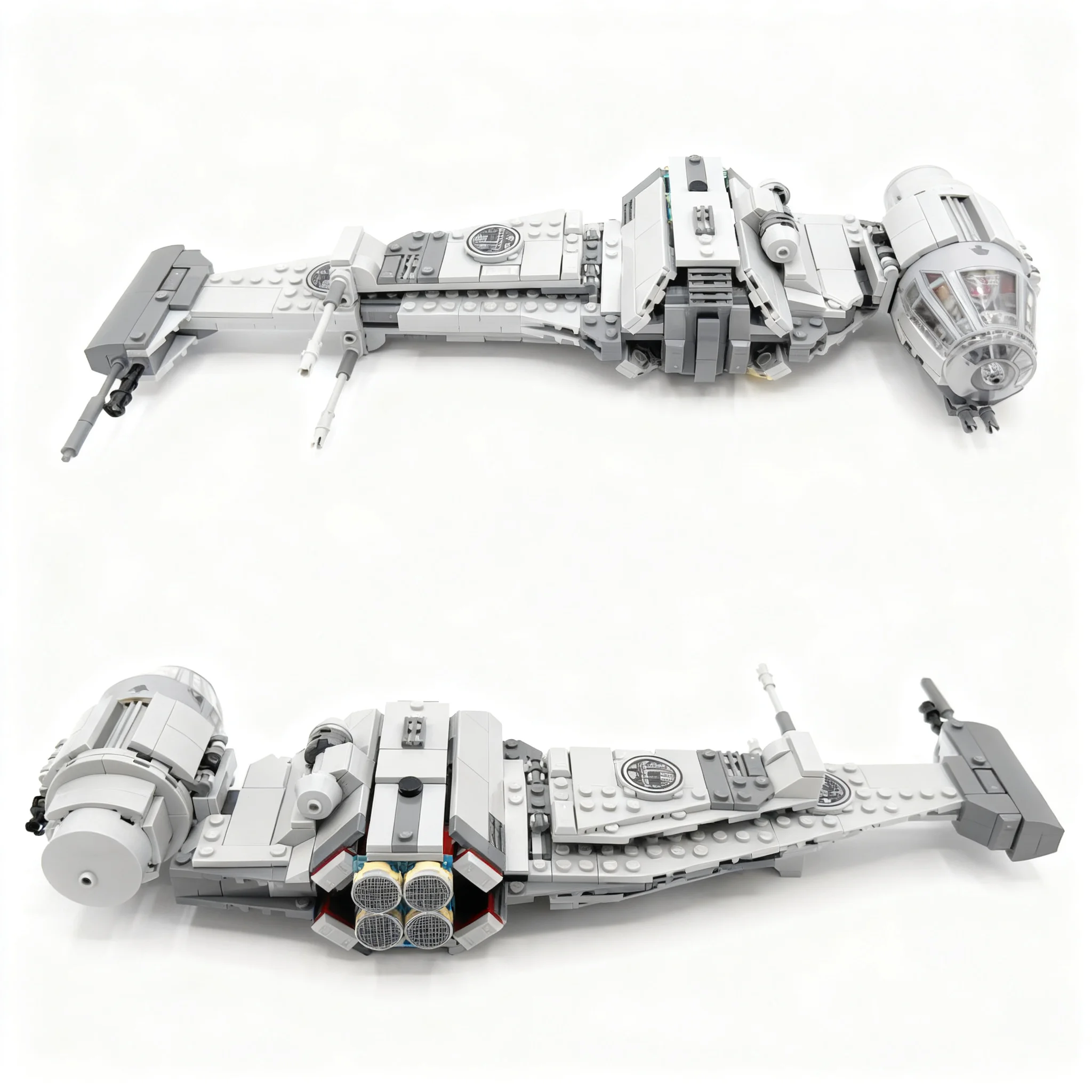 703pcs MOC Star Battle Smart B-Wing & Rebel Control Center Alternate Model Building Blocks Christmas Gift Architecture Toy 3D