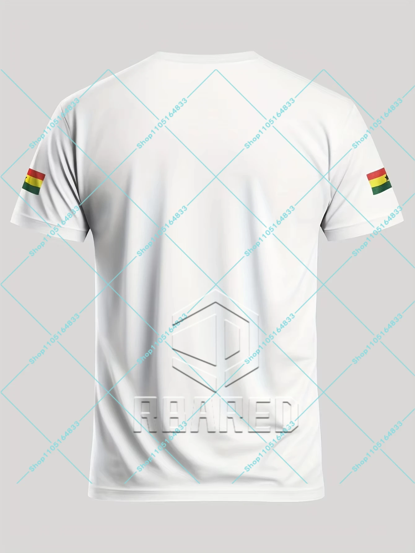 Verão masculino gana bandeira padrão camiseta impressa esportes e lazer camiseta de secagem rápida respirável moda masculina