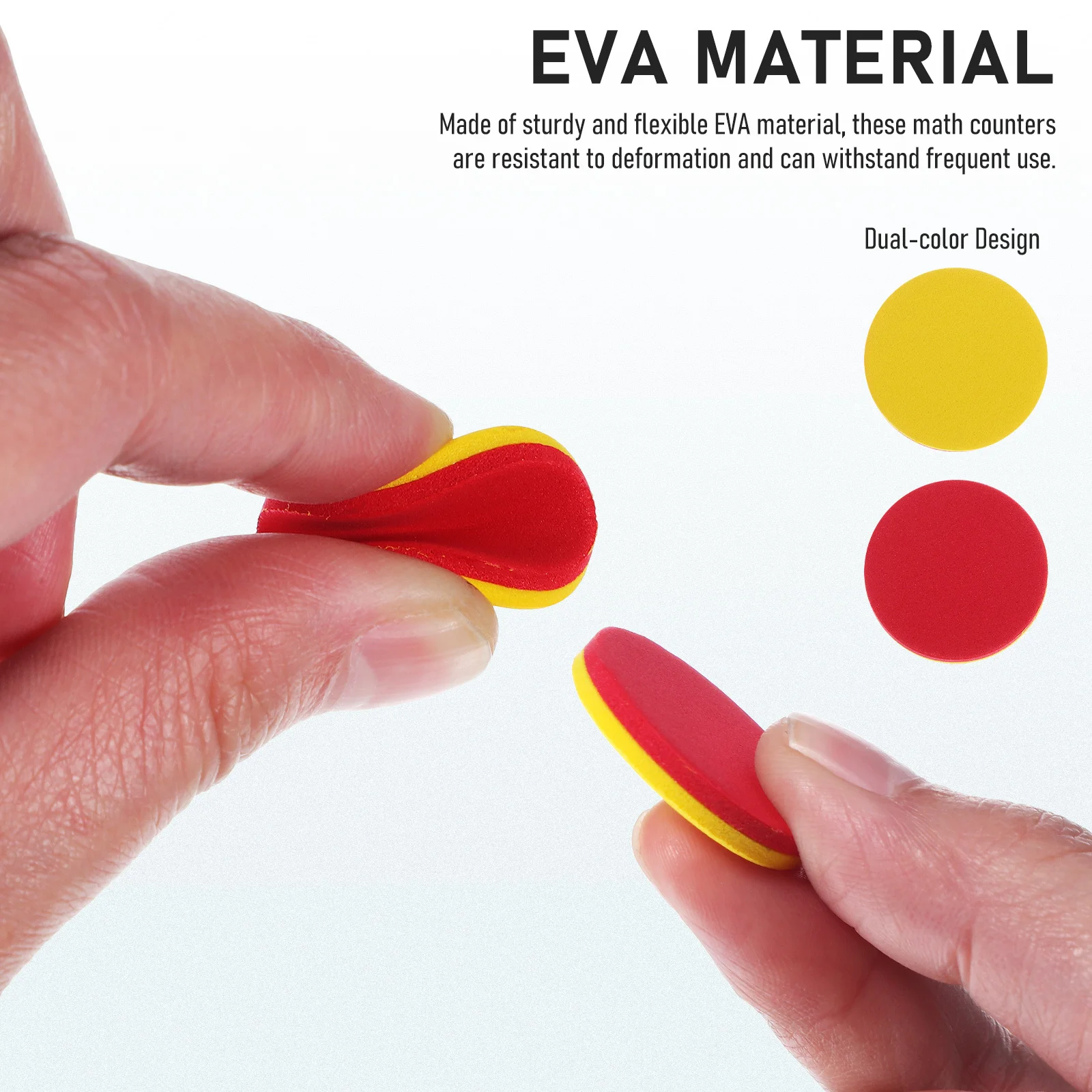 

100Pcs Math Counters Eva Foam Counting Chips Dual Color Number Learning Manipulatives Educational Counters