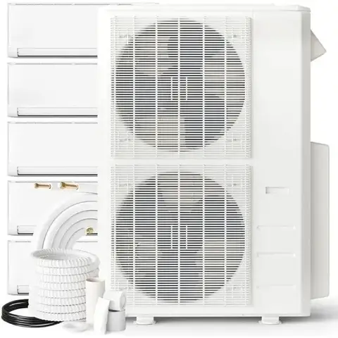 Series Five 5 Zone 6000 6000 6000 12000 24000 BTU 20.5 SEER Multi Zone Ductless Mini Split Air Conditioner