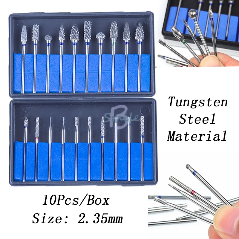 New 20pc/set High Quality  Dental Tungsten Steel Burs Drills Nitrate 2.35mm Dental Lab Titanium Nitrate Carbide Burs dental tool