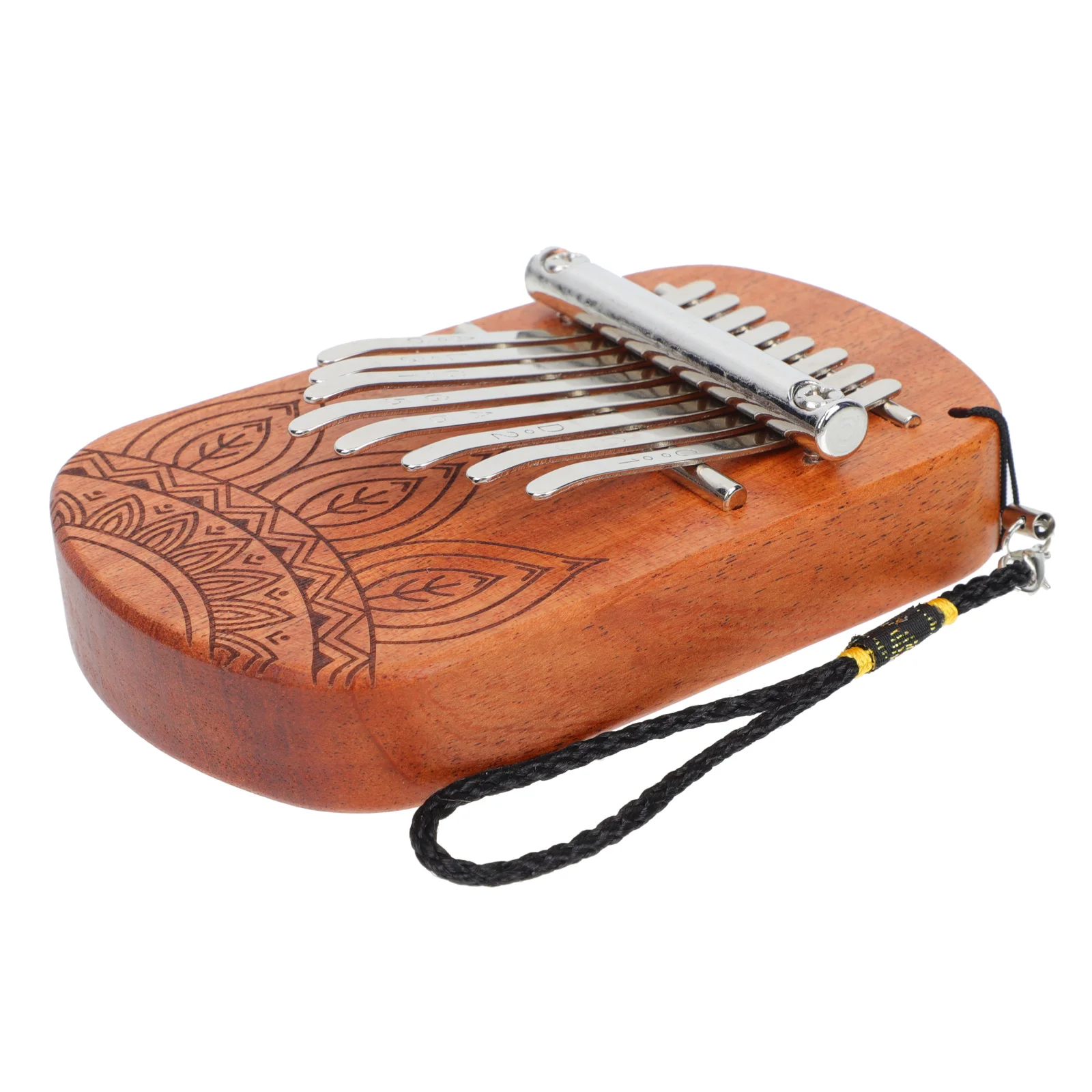 

8-Key Wooden Kalimba Mini Thumb Piano For Beginners Finger Instrument Portable Music Delicate Patterned Sound Home School