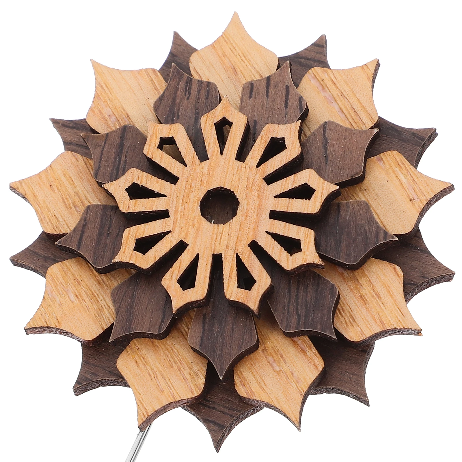 

Wooden Boutonniere Alloy Brooch Pin Elegant Jewelry For Women Lapel Flower Pins for Men Suits Wedding Accessories White