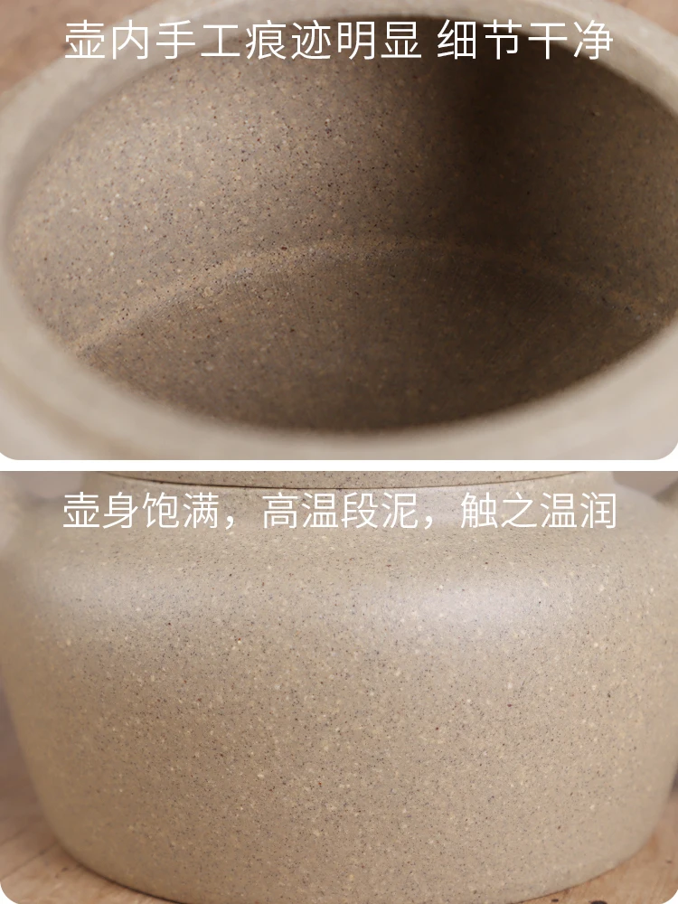 Deyuanchang Yixing Purple Clay Teapot, Handmade, High-Temperature Section, Mud Flat Lid Made Entirely By Wu Shujuan, A