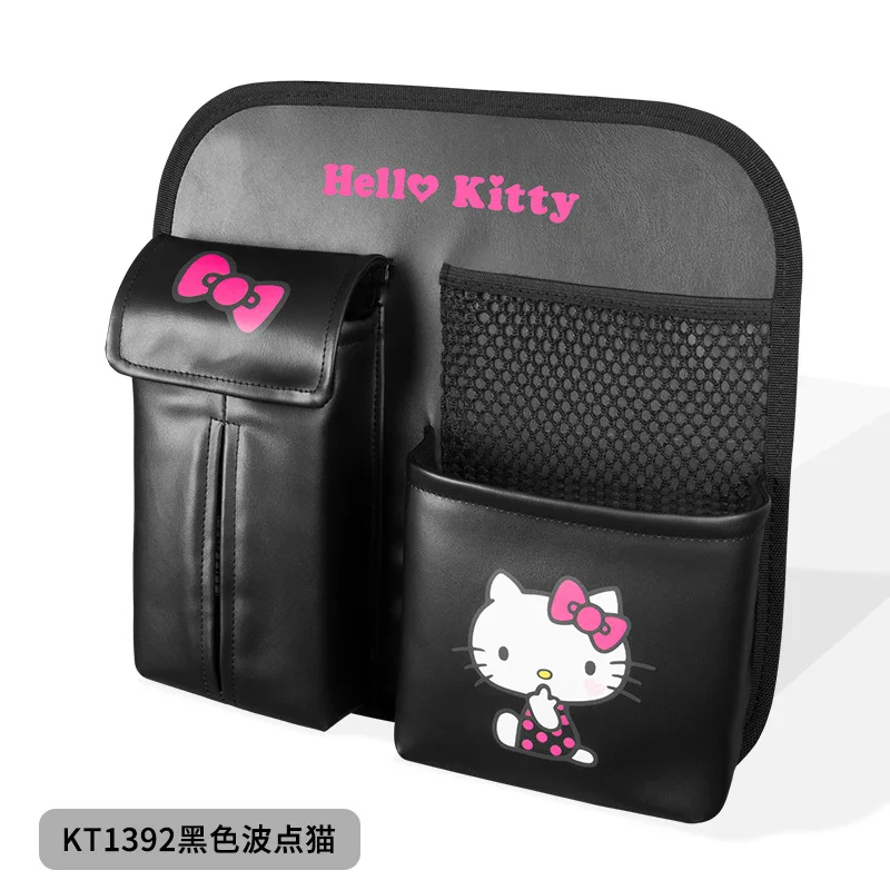 Hello Kitty Car Seat Back Organizer Anime Multi-Pocket Bottle Holder Tissue Storage Bag Auto Interior Accessories Gifts