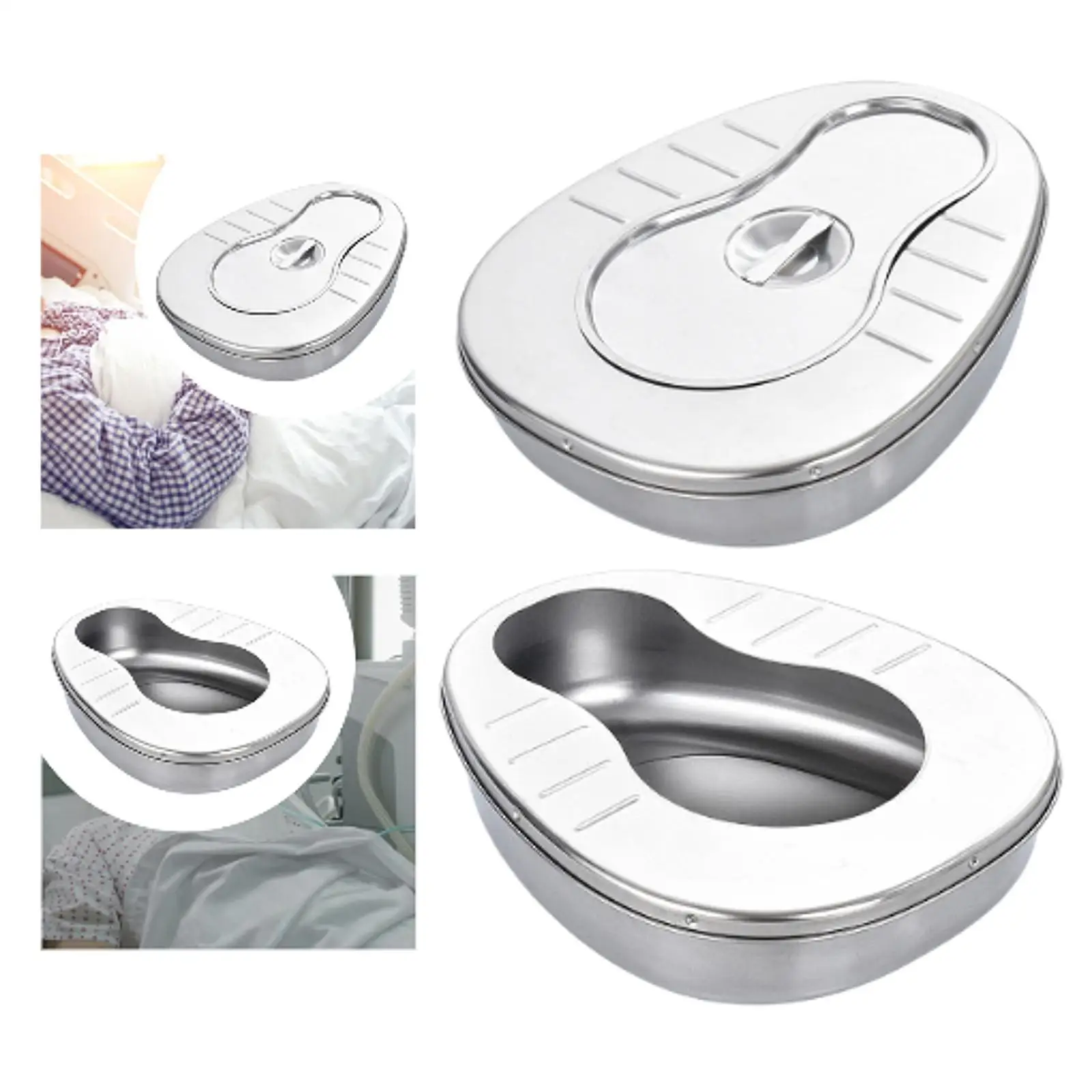 Bed Pan for Elderly Thickened Sturdy Toilets Urinals for Elderly Bed Bound