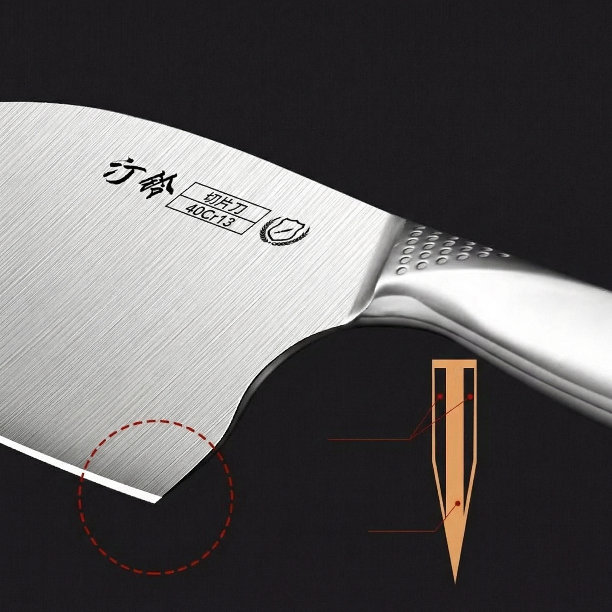 German-Style Kitchen Knife Set - Authentic Chef Knife for Cutting Meat, Bone & Fish Head C2612