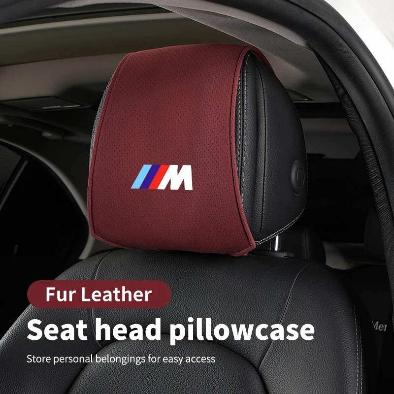 Breathable Car Seat Headrest Cover Storage Bag Accessory For BMW G60 G32 G30 G20 G11 G12 F30 F10 F15 F16 F25 F26 X1X2 X3X4X5X6X7