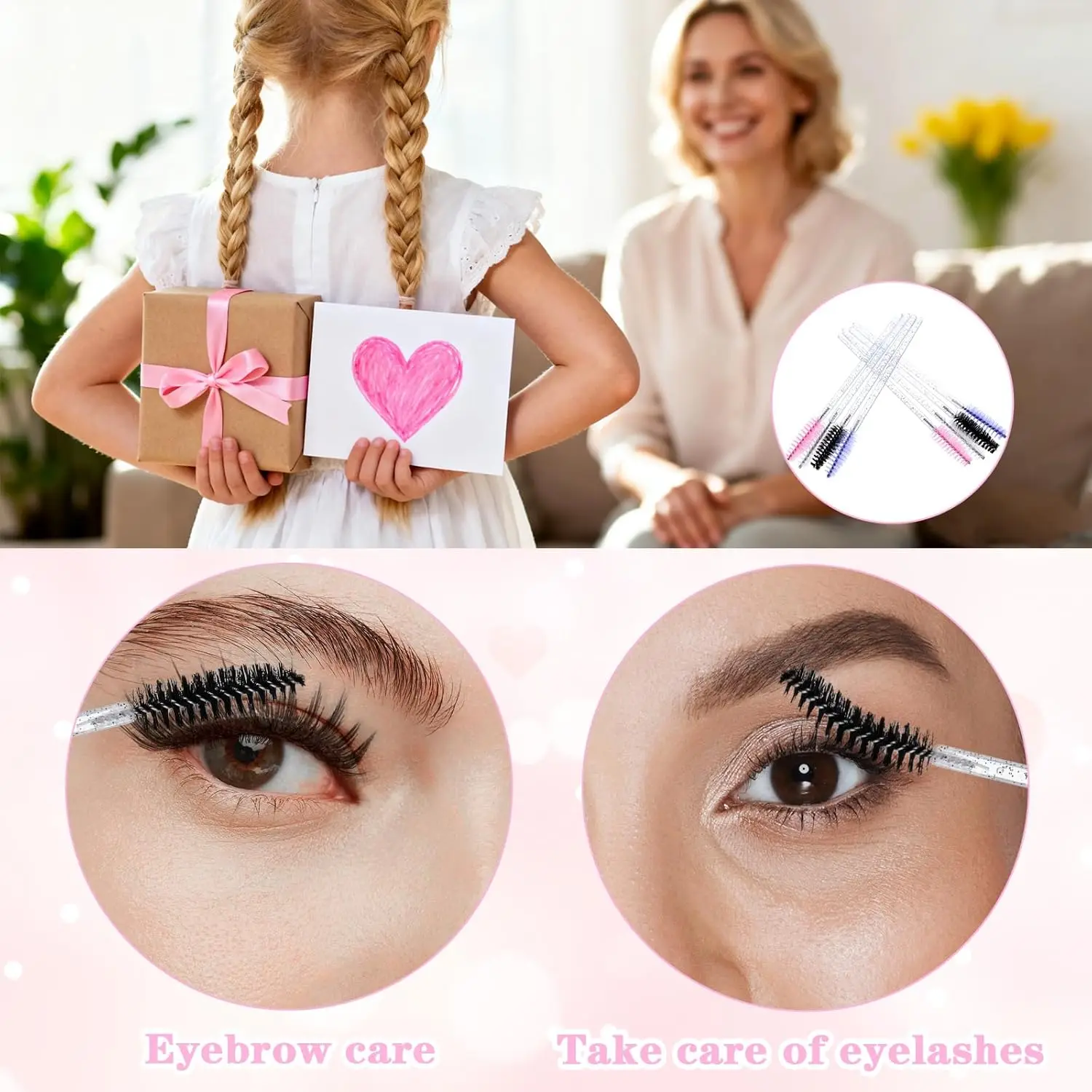 50 قطعة من فرش الرموش الكريستالية - عصا نباتية للاستعمال مرة واحدة للماسكارا والملحقات، لا تسبب الحساسية (الصالون والمنزل) #6