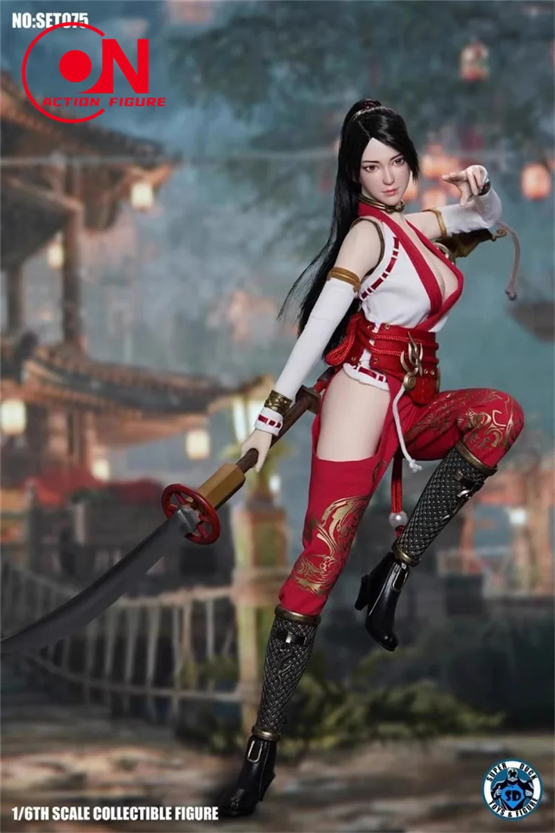 スーパーダック SET075 1/6 スケールドラゴンガールヘッドスカルプト衣装服モデルフィット 12 "TBL PH 兵士アクションフィギュアボディ人形