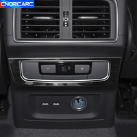 Car Styling Rear Seat Heated Frame Decoration For Audi Q5 FY 2018-2022 Stainless Steel Interior Accessories Cover Trim