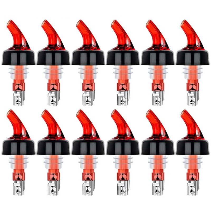 

12piece 30ml Automatic Measured Bottle Pourer Quick Shot Spirit Drinks Wine Cocktail Dispenser Barware Wine Pourer