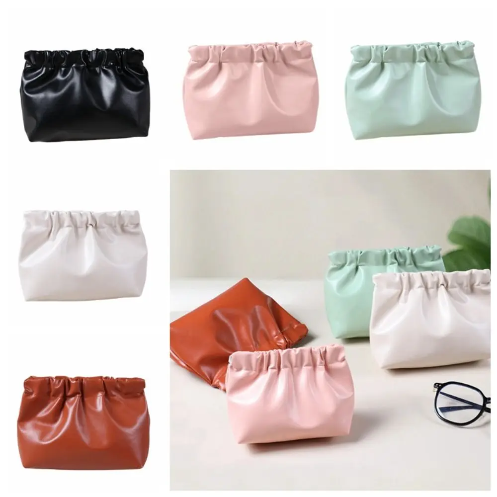 

Simple Pu Leather Mini Cosmetic Bag Storage Bag Makeup Bag Lipstick Storage Bag Travel Supplies Self-closing Coin Purse Outdoor