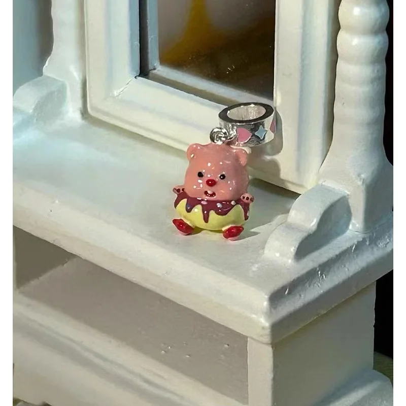 BEADS Beaded Cute Little Beaver Scattered Beads Niche Design Sense Cartoon LOOPY Donut Ruby Beaded Pendant