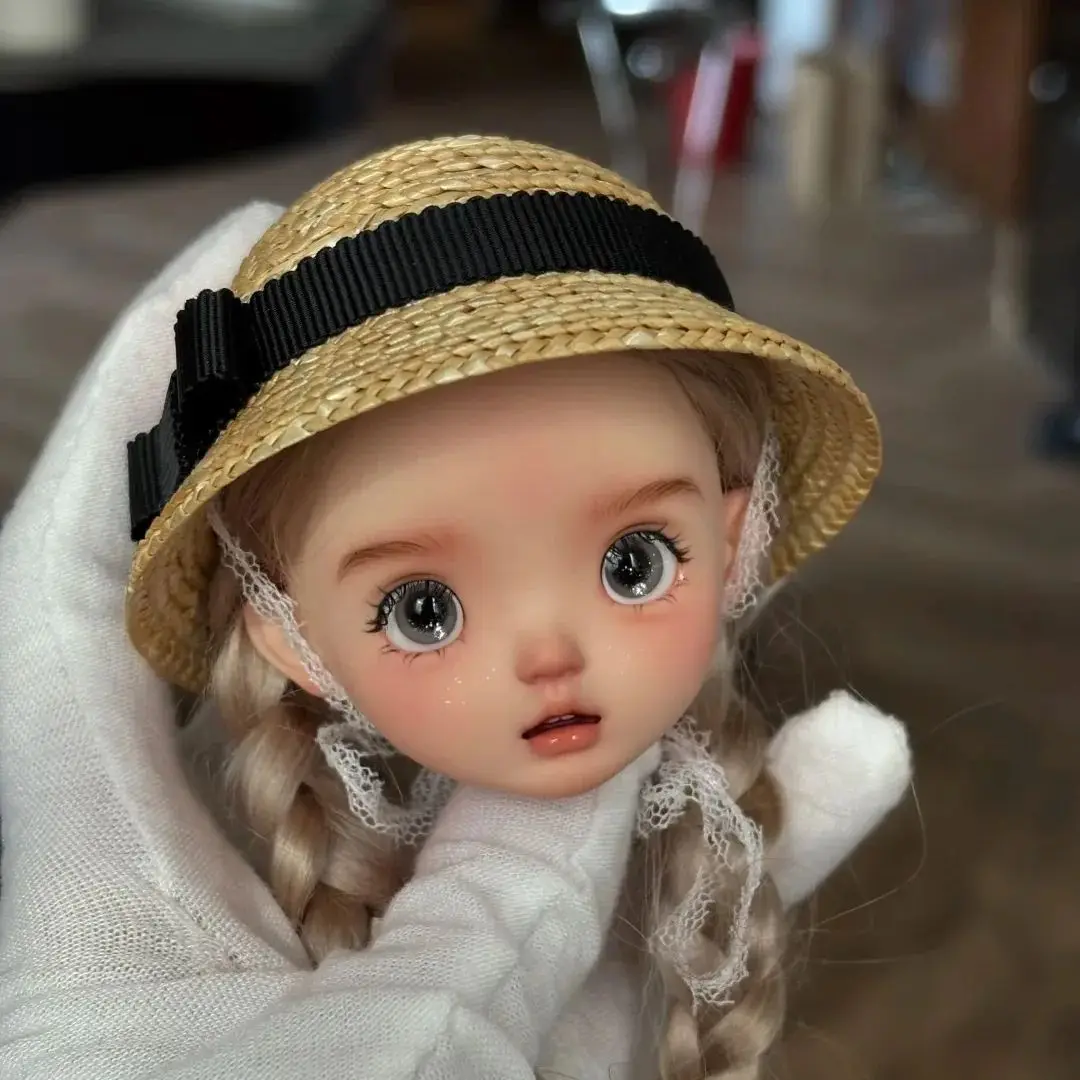 Ambra 1/6 SD BJD Doll Girl nimo Head Resina di alta qualità Simpatico giocattolo da collezione Regalo - Solo la testa della ragazza inclusa