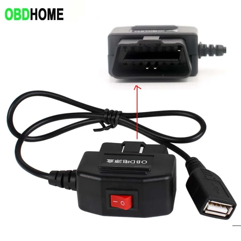 DASH CAM OBD Step-down Line Lossless Power USB Module Cable 24 hour Parking Monitoring + ACC Flameout and Power-off Dual Mode