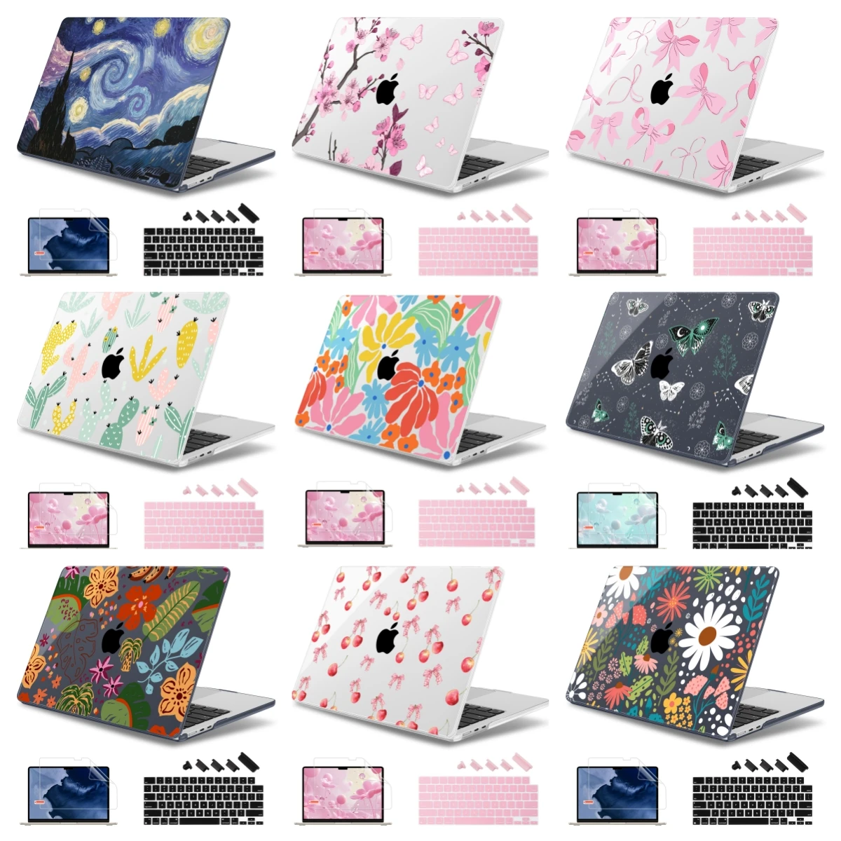 

Starry Night Hard Print Case For MacBook Air 13 15 M4 A2681 A3113 A3240 M3 M2 M1 A2941 A3114 A3241 Pro 14 16 A3185 A3186 A2991
