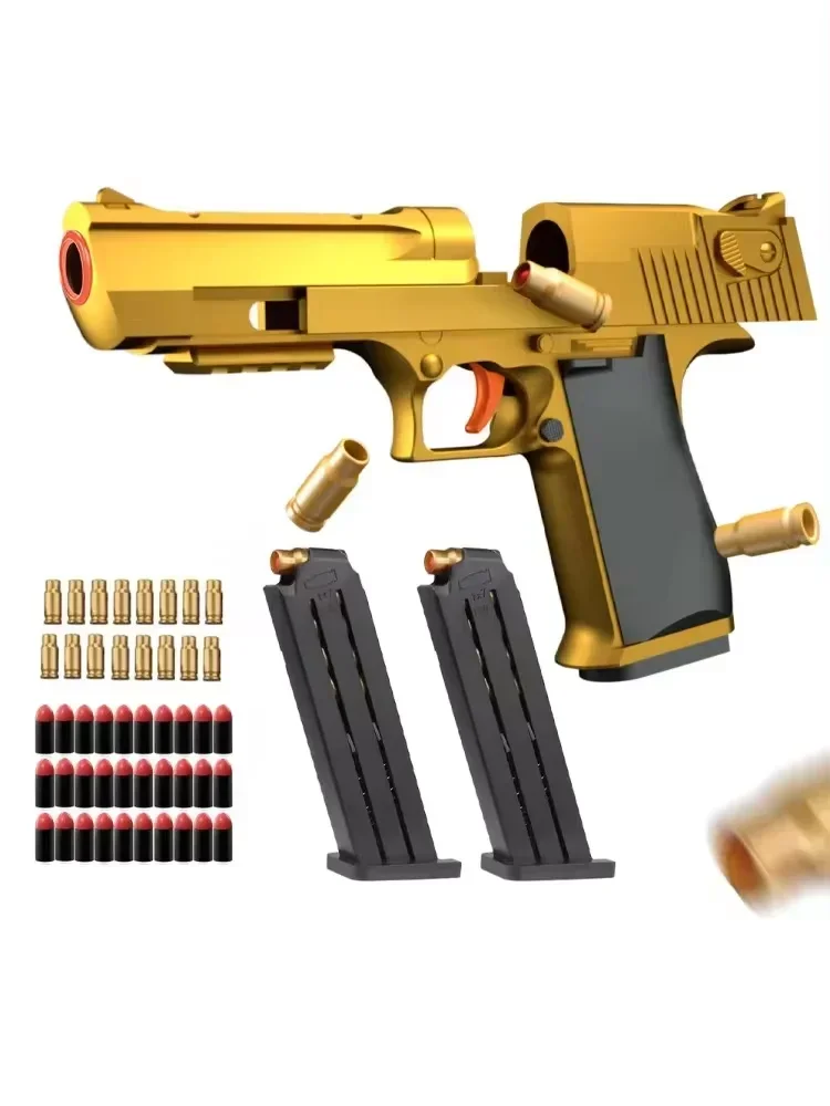 W APowerful Desert Eagle Toy Gun Shell EjectionAirsoft Pistol Soft Foam Bullet Outdoor CS Wapen voor schietspel Verjaardagscadeau