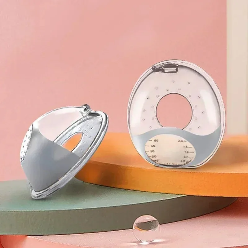 1/2Pcs Silicone Mother's Milk Collector with Scale Wearable Anti Spill Breast Pads Nipple Pain Protector Maternity Breastfeeding