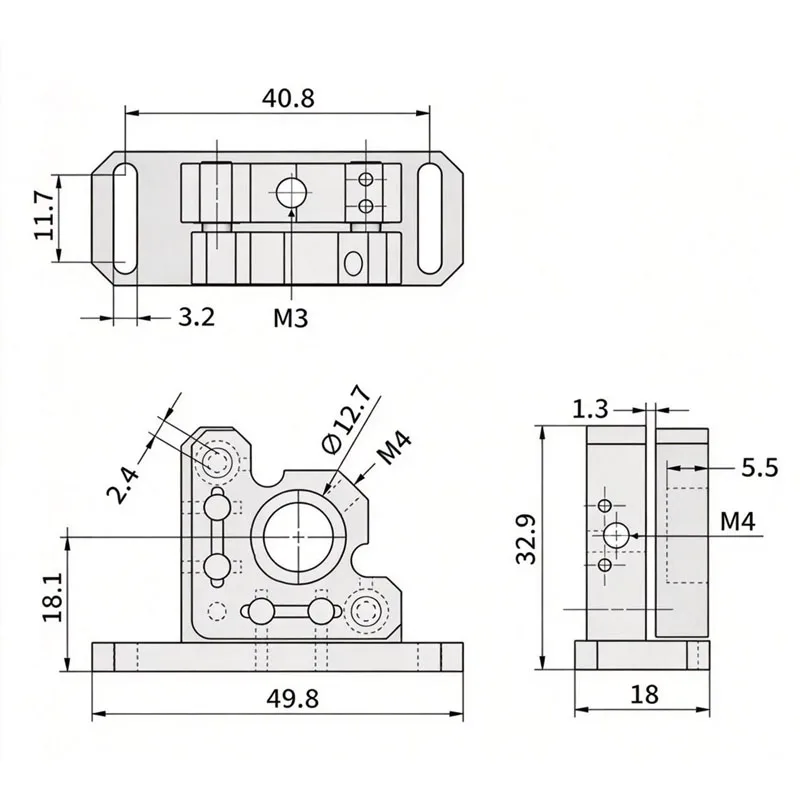 Precision Optical Lens Mount 12.7mm 2-Axis Stainless Steel Mirror Holder Fine Tilt Translation Adjustment for Optical Laboratory
