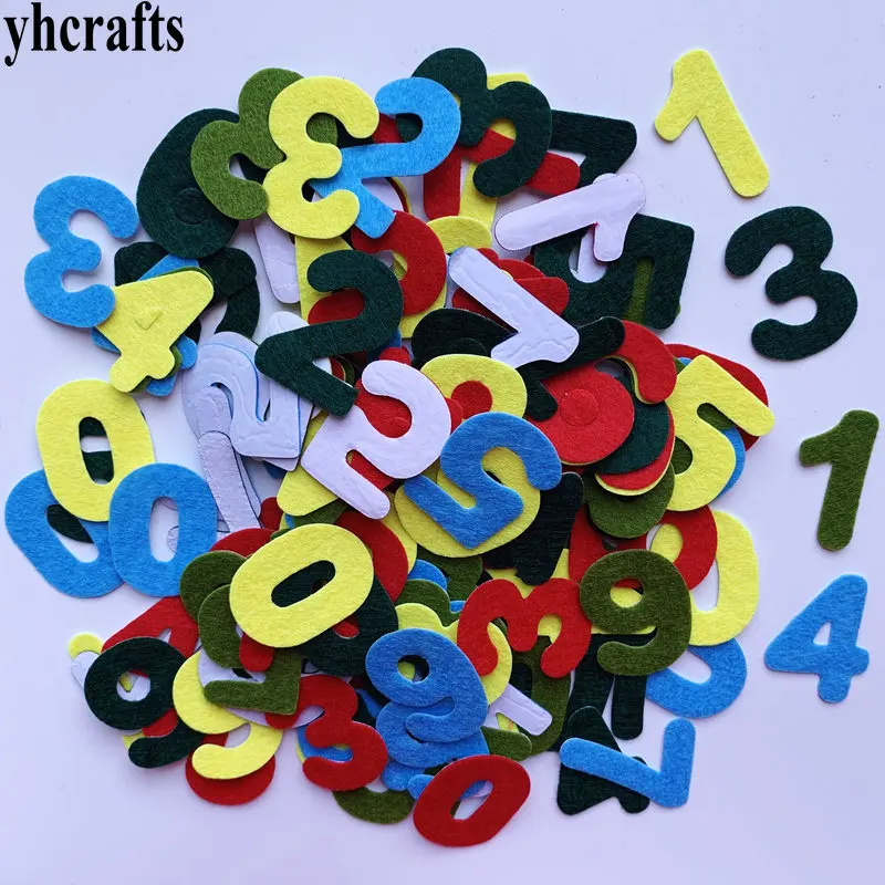 150PCS/LOT.A-Z fabric stickers,Alphabet Letter felt sticker Teach your own Color English self learning Kindergarten crafts OEM