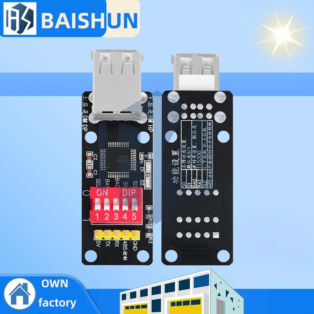 �y�Z�[�����z? CH9350 HID - UART �R���o�[�^ ���W���[�� ? USB �L�[�{�[�h/�}�E�X����уo�[�R�[�h �X�L���i - �V���A�� �|�[�g �A�_�v�^