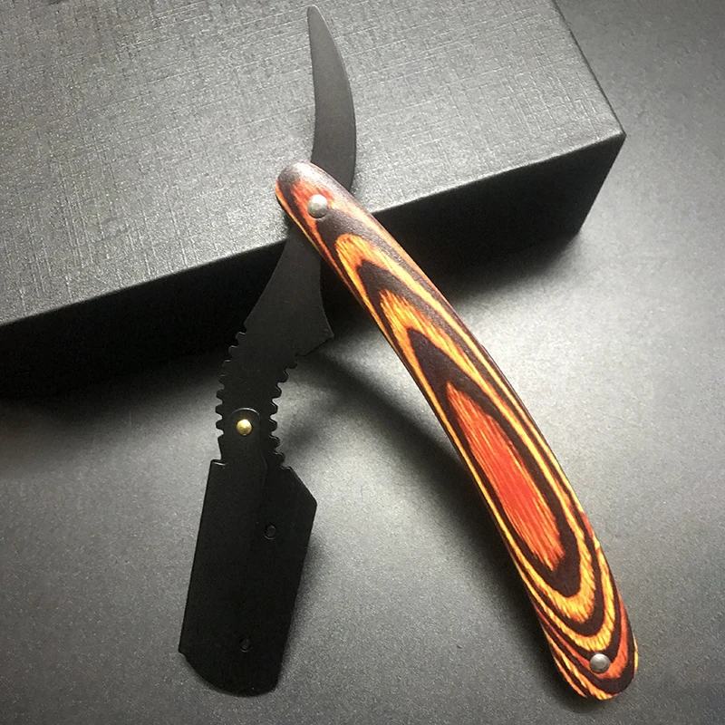 Мужская парикмахерская бритва, профессиональная ручная бритва с прямыми краями, пластиковая бритва из нержавеющей стали, складная бритва для бритья, резак для бороды