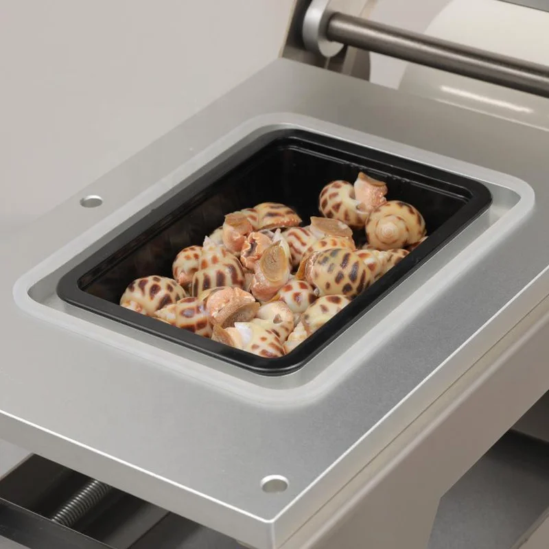 

High Quality Desktop 304 Stainless Steel Sealer Mini Fast Food Package Machine with Plastic Tray Manual Remarkable Sealing
