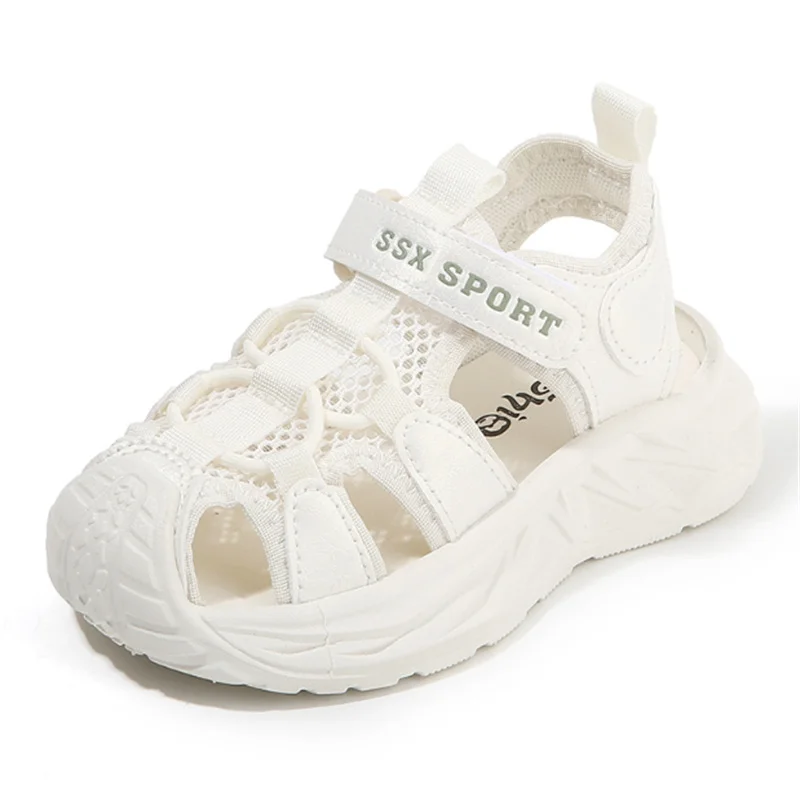 2026 New Summer Children Sandals For Boys Mesh Breathable Kids Sport Shoes Soft Sole Fashion Toddler Girls Beach Sandals EU21-30
