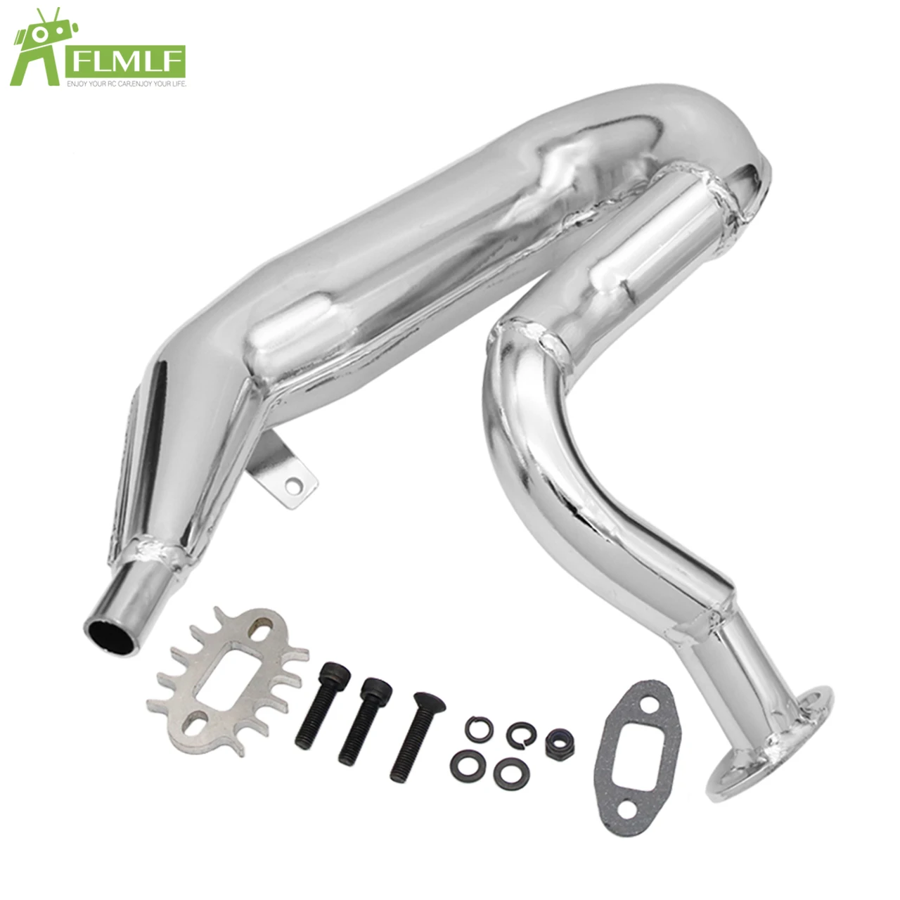 Metal Exhaust Pipe/tuned Pipe for 1/5 HPI ROFUN ROVAN KM BAJA 5B 5T 5SC Rc Car 23CC 26CC 29CC 30.5CC 32CC 35CC 36CC Engine Parts