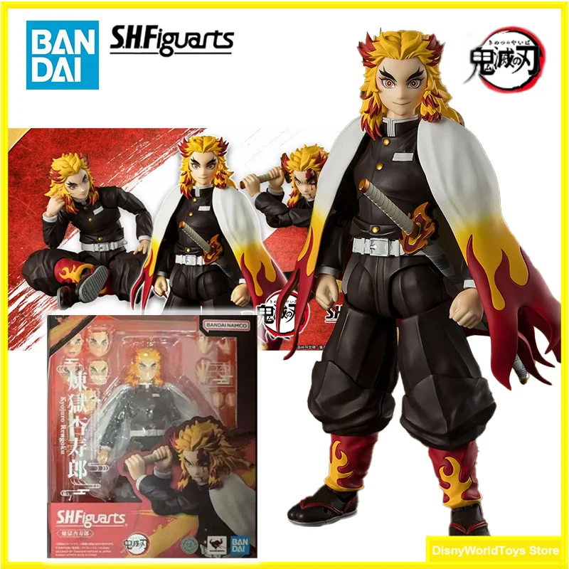 

100% Original Bandai S.H.Figuarts SHF Kyojuro Rengoku Demon Slayer Kimetsu no Yaiba In Stock Anime Action Collection Model Toys