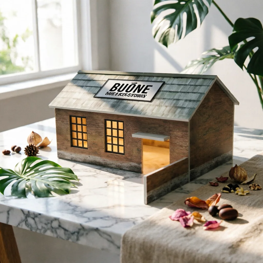 Building Model with Display Base Detailed Miniature Building Scale Scene Model Accurate Compatible for Collectors