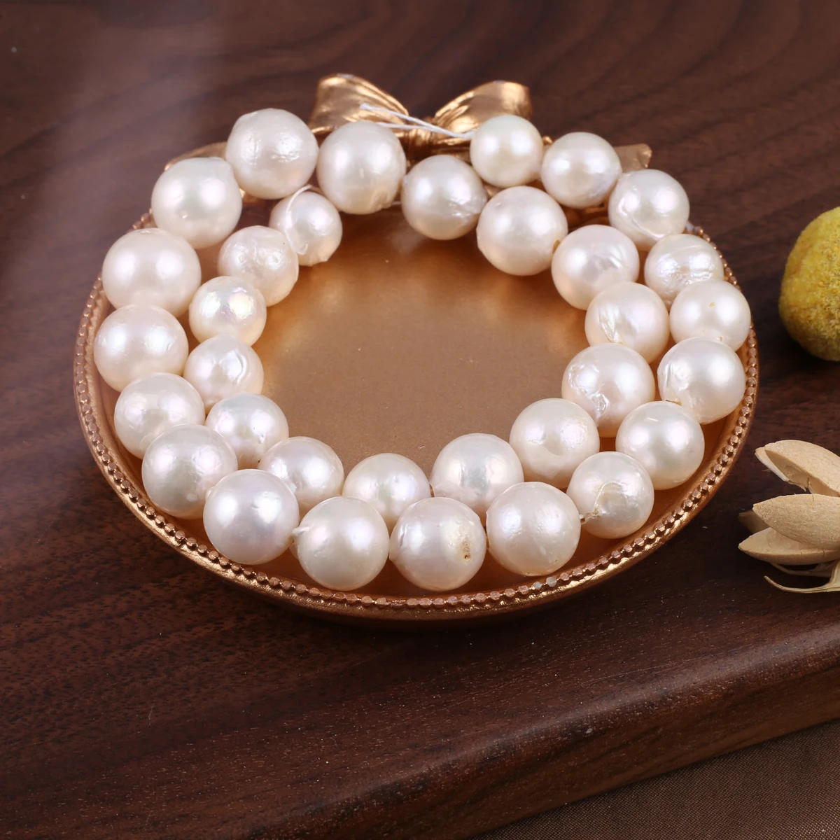 12-13mm White Pearl 100% Natural Freshwater Round White Pearl Jewelry DIY Necklace Earrings Bracelet Accessories Gift for Women