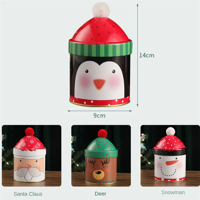 2025 Christmas Candy Boxes Empty For Kids Treat Boxes For Sweets Small Iron Gift Storage Box Christmas Gift Wrap Storage