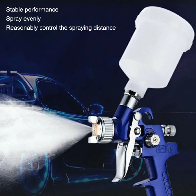 Paint Spray Gun H-2000A Professional 0.8/1.0mm Nozzle 125ml Mini Pneumatic Spray Gun for Car Painting Repair Pneumatic Spray Gun