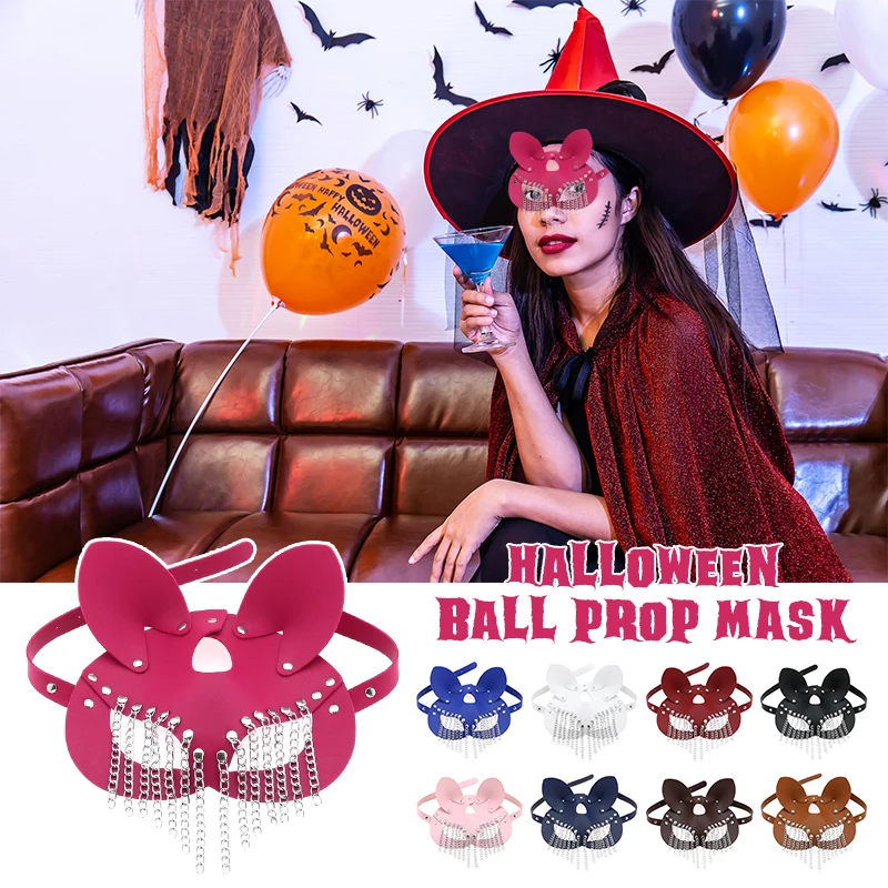 

Women Masquerade Sexy Mask Tassels Half Face Fox Head Chain Mask Face Headwear Jewelry for Party Nightclub Dance