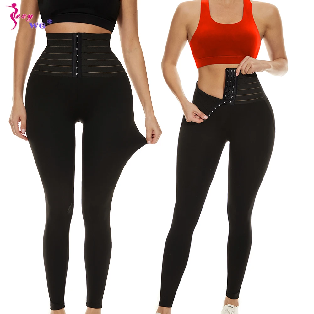 

SEXYWG Sexy Yoga Pants Women Slimming Fitness Gym Legging Stretch Tights Body Shaper Trousers Running Leggings Workout Shorts