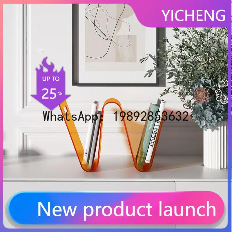 P4-3  Nordic acrylic book shelf storage shelf creative ins wind book stand small bookshelf