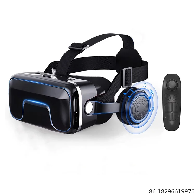 4.7-7 Inch Mobile Phone 3D VR Glasses Immersive Video Viewing Headset With Headphone