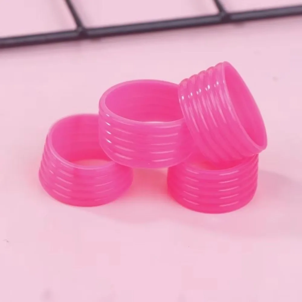 4pcs Silicone Racket Silicone Ring Anti Slip Ribbed Surface Racket Grip Ring Flexible Round Shape Racket Handle Collar