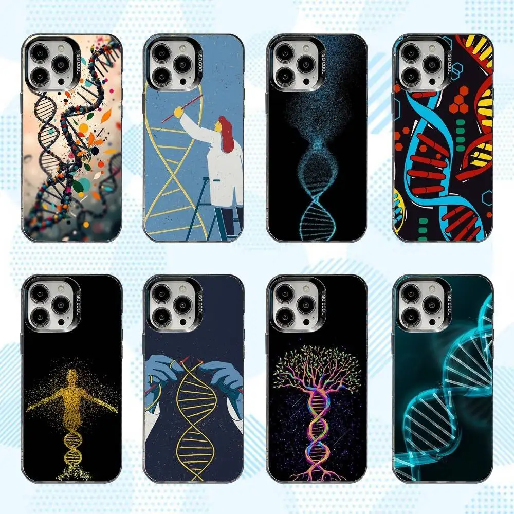 

Science DNA Biology Phone Case For iPhone 16,15,14,13,12,11,Mini,Pro,SE,MAX White Matte Shockproof Cover